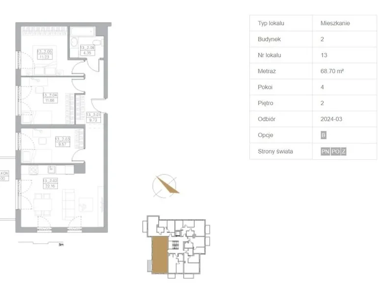 Wohnung 4 zimmer 69 m² Rheda, Polen