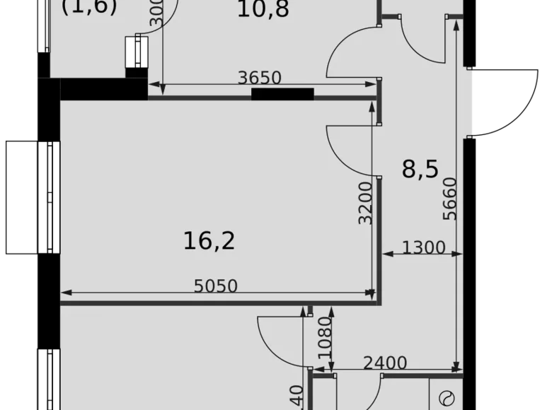 Apartamento 2 habitaciones 56 m² Razvilka, Rusia