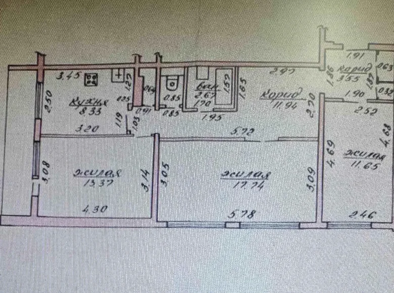 3 room apartment 72 m² Orsha, Belarus