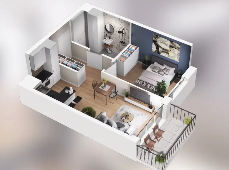 1 bedroom apartment 36 m² Poznan, Poland