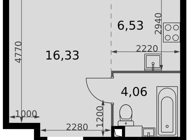 Studio 1 chambre 27 m² Moscou, Fédération de Russie