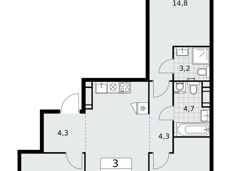 Wohnung 3 zimmer 80 m² Moskau, Russland