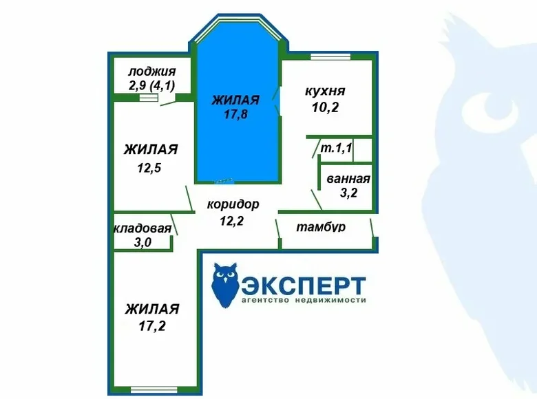 Квартира 77 м² Минск, Беларусь