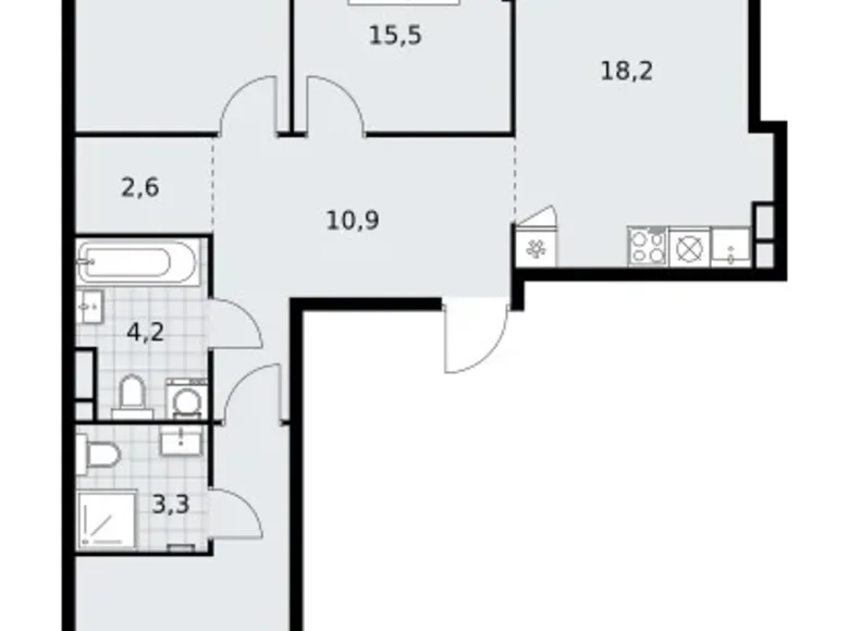 Apartamento 3 habitaciones 85 m² South-Western Administrative Okrug, Rusia