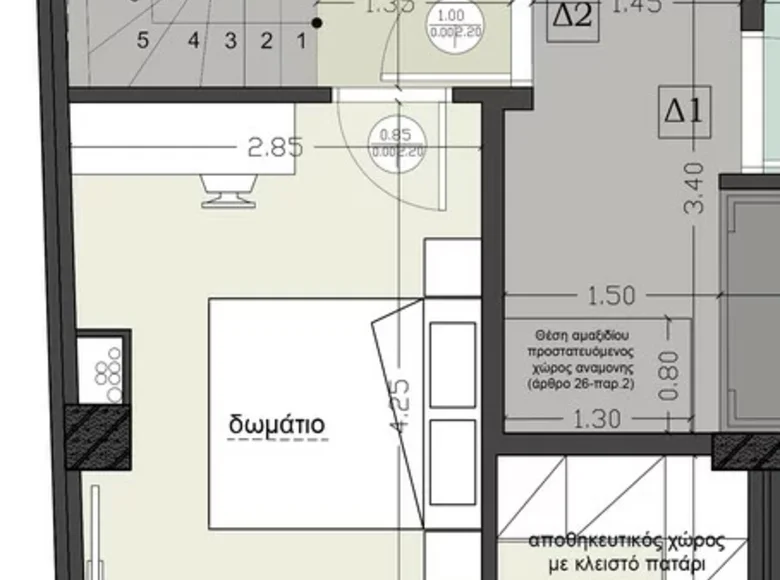 Квартира 2 комнаты 77 м² периферия Центральная Македония, Греция