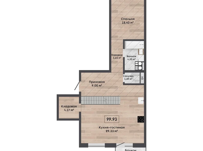 Apartamento 3 habitaciones 100 m² Kalodziscanski sielski Saviet, Belarús