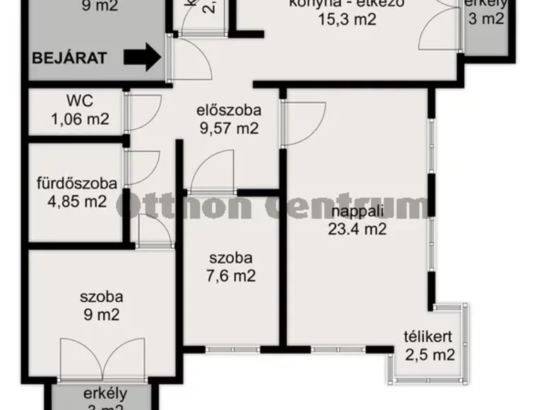 Mieszkanie 3 pokoi 73 m² Szigetszentmiklos, Węgry