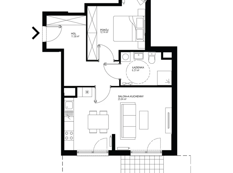 Apartamento 2 habitaciones  Varsovia, Polonia