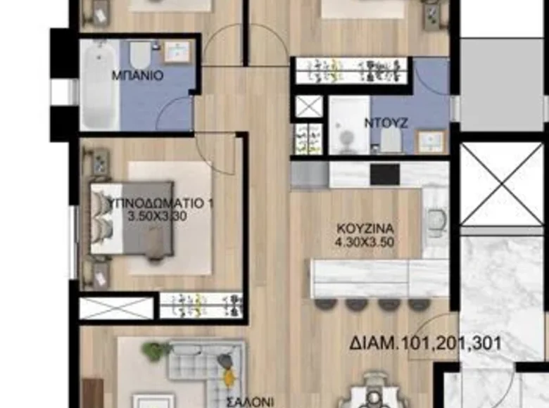 Apartamento 3 habitaciones 142 m² Yeroskipou, Chipre