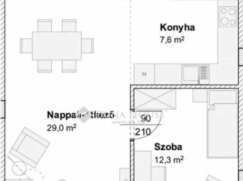 Apartamento 76 m² Szegedi jaras, Hungría