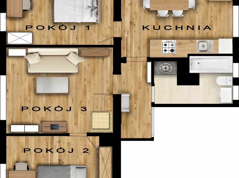 Apartamento 3 habitaciones 64 m² en Breslavia, Polonia