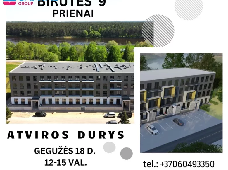 Apartamento 3 habitaciones 66 m² Prienai, Lituania