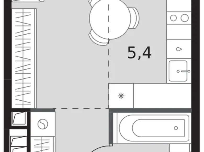 Kawalerka 1 pokój 31 m² North-Western Administrative Okrug, Rosja