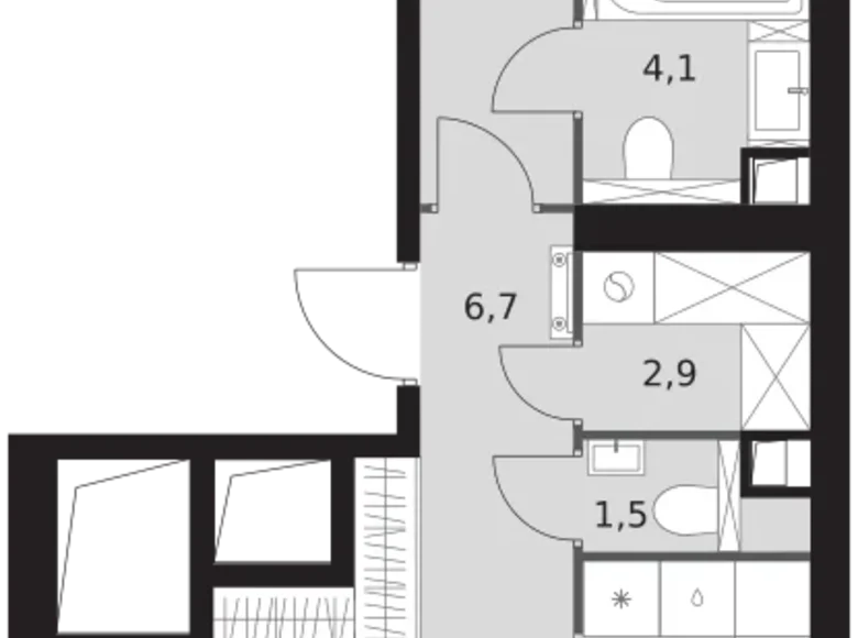 Mieszkanie 2 pokoi 63 m² Konkovo District, Rosja