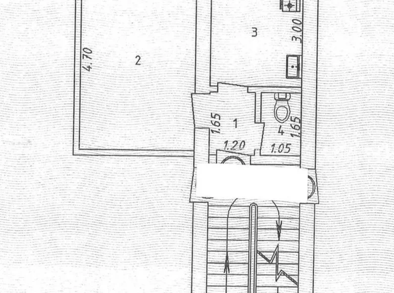 Kvartira 1 xona 28 m² Toshkentda