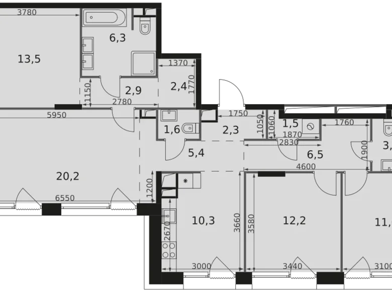 4 room apartment 100 m² Rostokino District, Russia