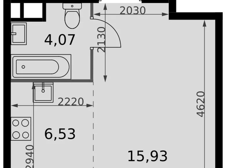 Studio 1 chambre 27 m² Moscou, Fédération de Russie