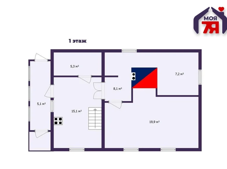 Casa 98 m² Viesialouski siel ski Saviet, Bielorrusia