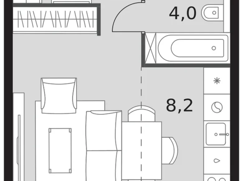 Kawalerka 1 pokój 32 m² North-Western Administrative Okrug, Rosja