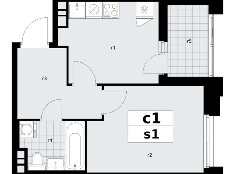 1 room apartment 33 m² poselenie Sosenskoe, Russia