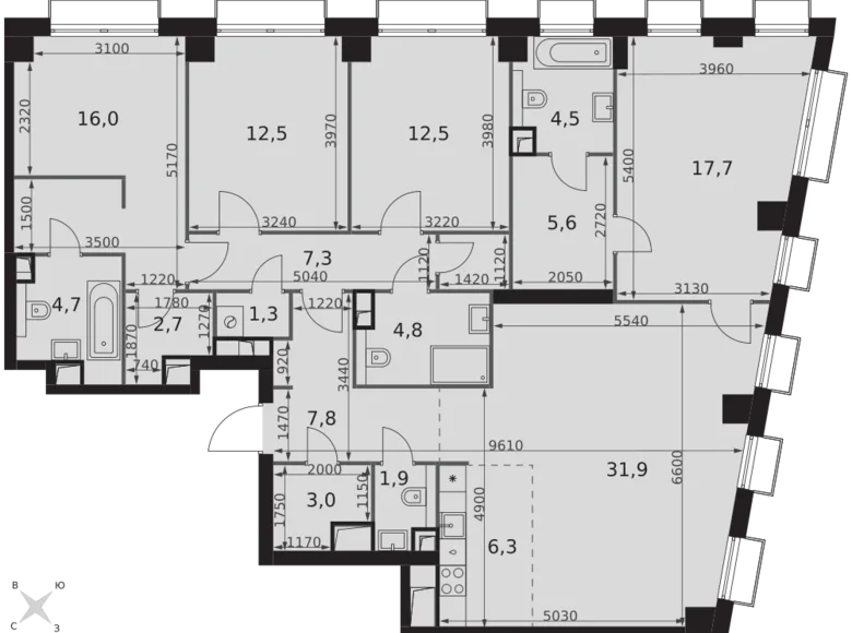Appartement 5 chambres 141 m² Moscou, Russie