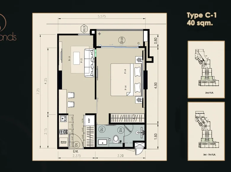 Estudio 1 habitacion 30 m² Phuket, Tailandia