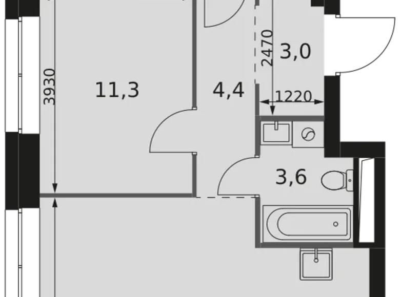 Mieszkanie 3 pokoi 67 m² Moskwa, Rosja