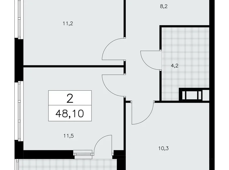 Apartamento 2 habitaciones 48 m² Krasnoye Selo, Rusia