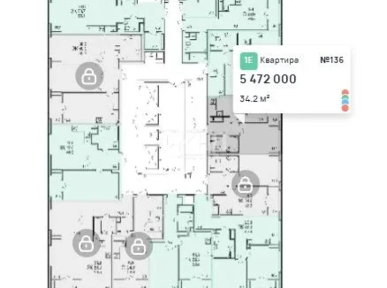 Wohnung 34 m² Ankudinovka, Russland