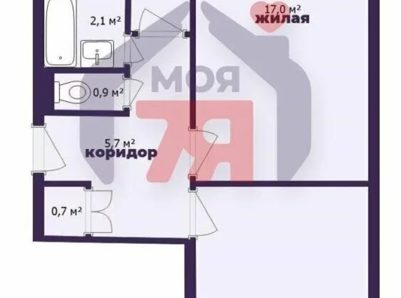 Квартира 2 комнаты 50 м² Борисов, Беларусь