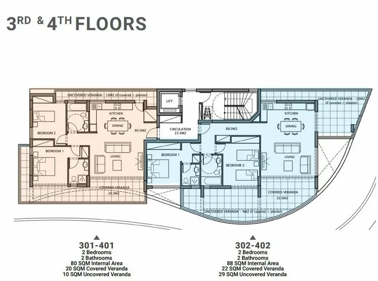 Квартира 2 спальни 112 м² Ларнака, Кипр