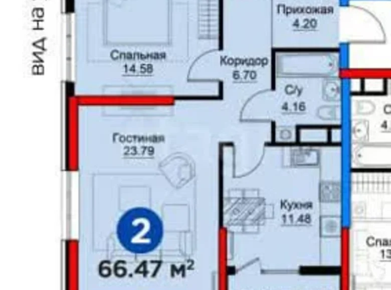 Kvartira 66 m² Toshkentda