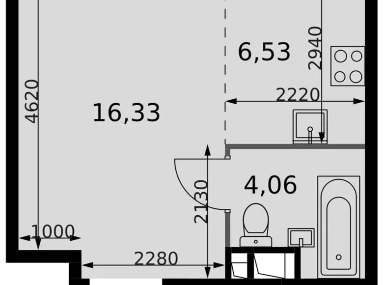 Studio 1 chambre 27 m² Moscou, Russie