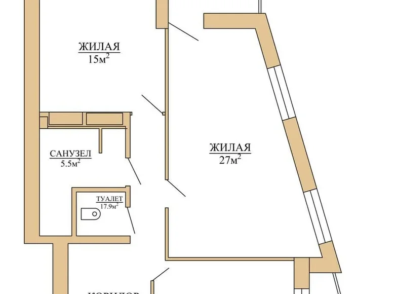 Appartement 3 chambres 74 m² Minsk, Bélarus