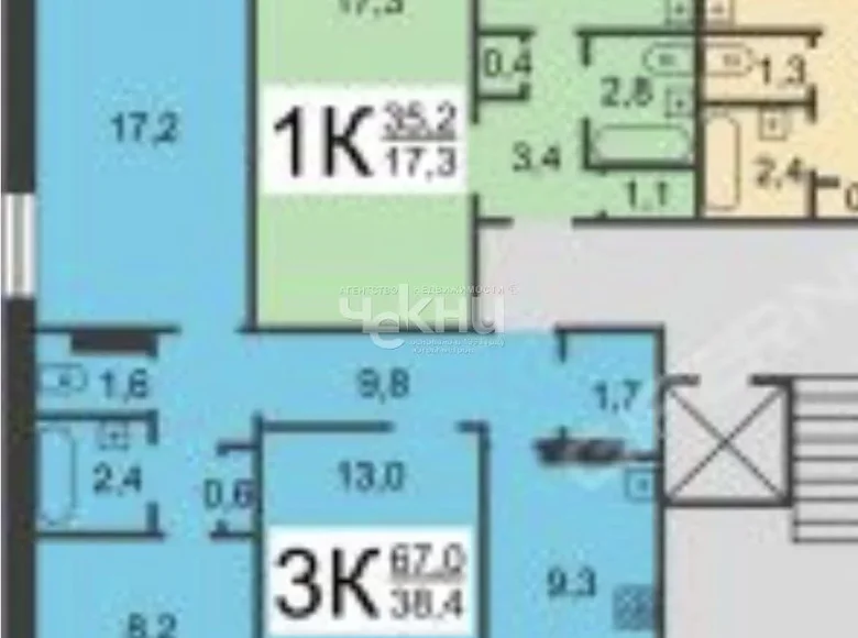 Wohnung 67 m² Stadtkreis Nischni Nowgorod, Russland