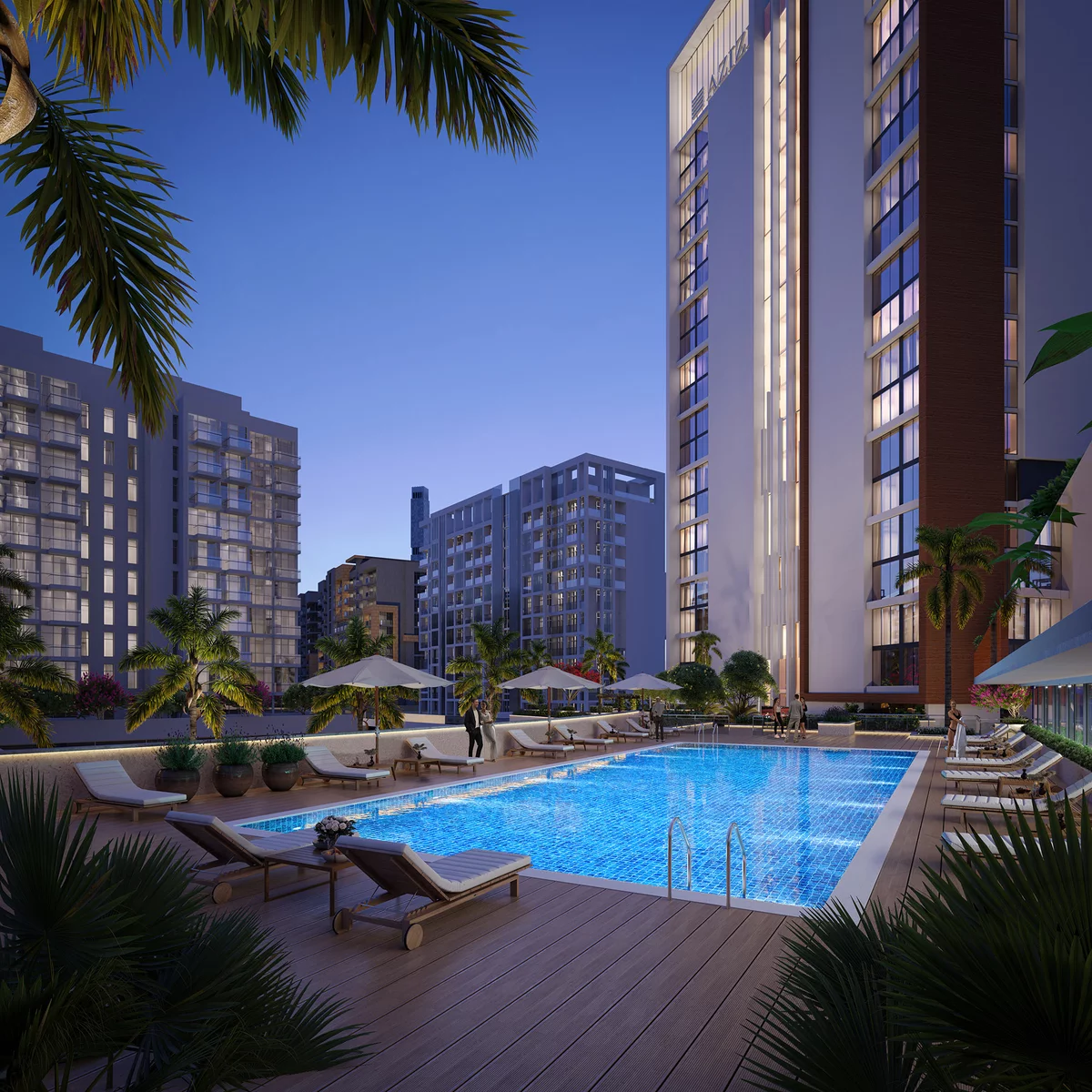 Residential complex with swimming pool Dubai, UAE