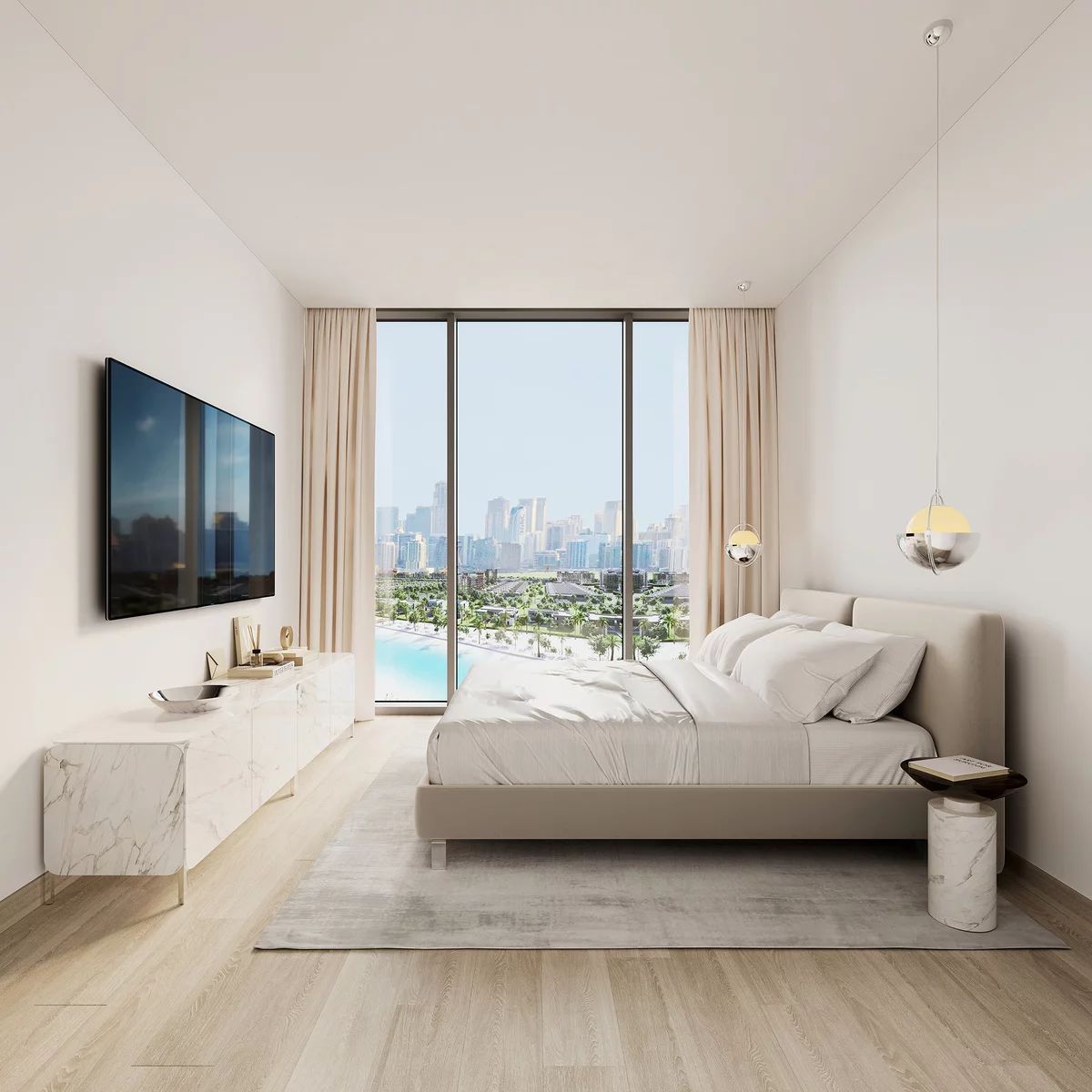 bedroom in apartment 3 rooms 105 m² Dubai, UAE