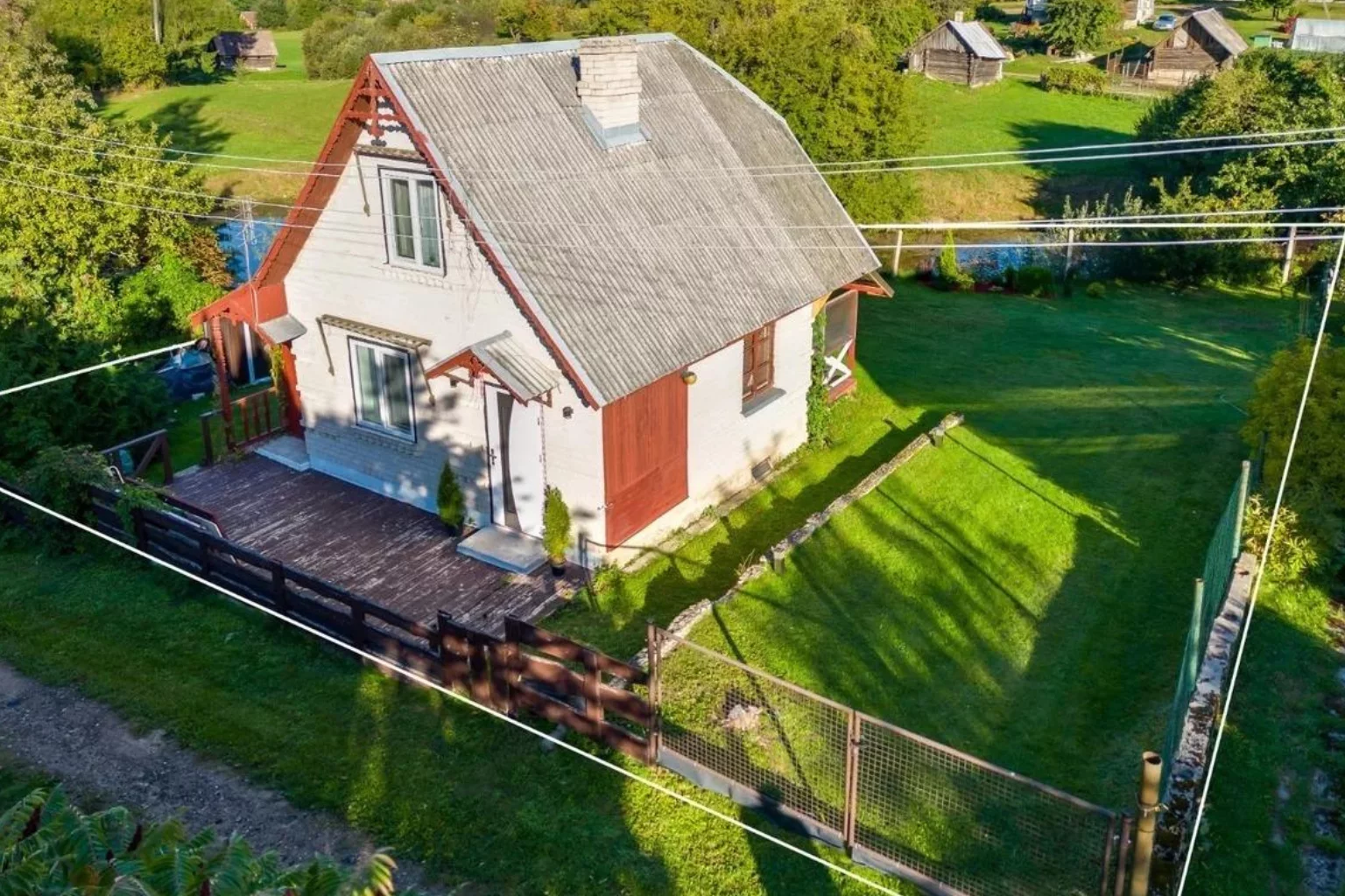 Village house in Lithuania, view from the yard