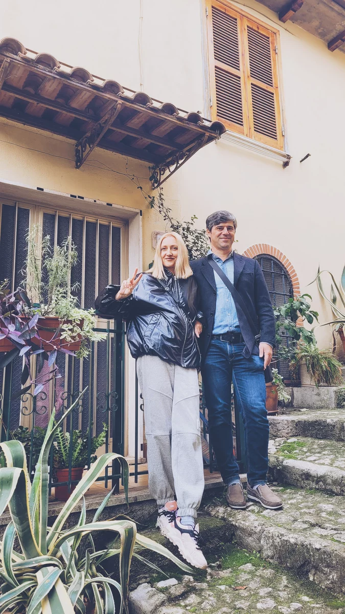 A couple in Italy