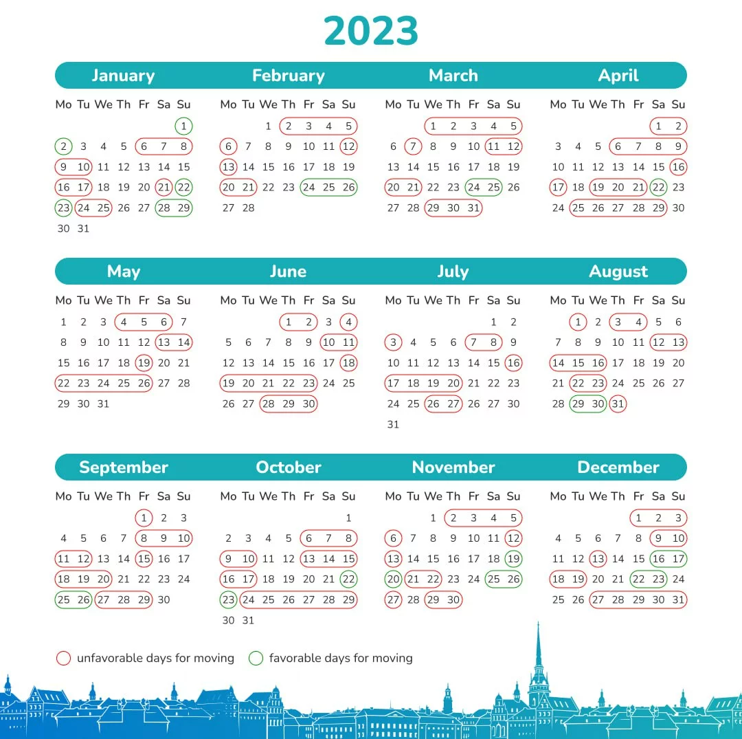 Lunar calendar for 2023