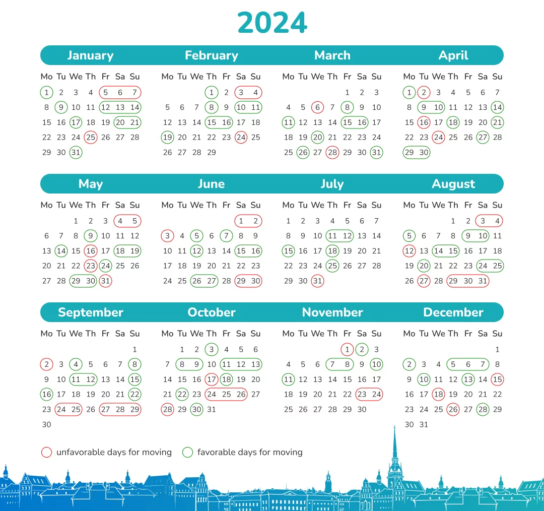 Lunar calendar for 2024