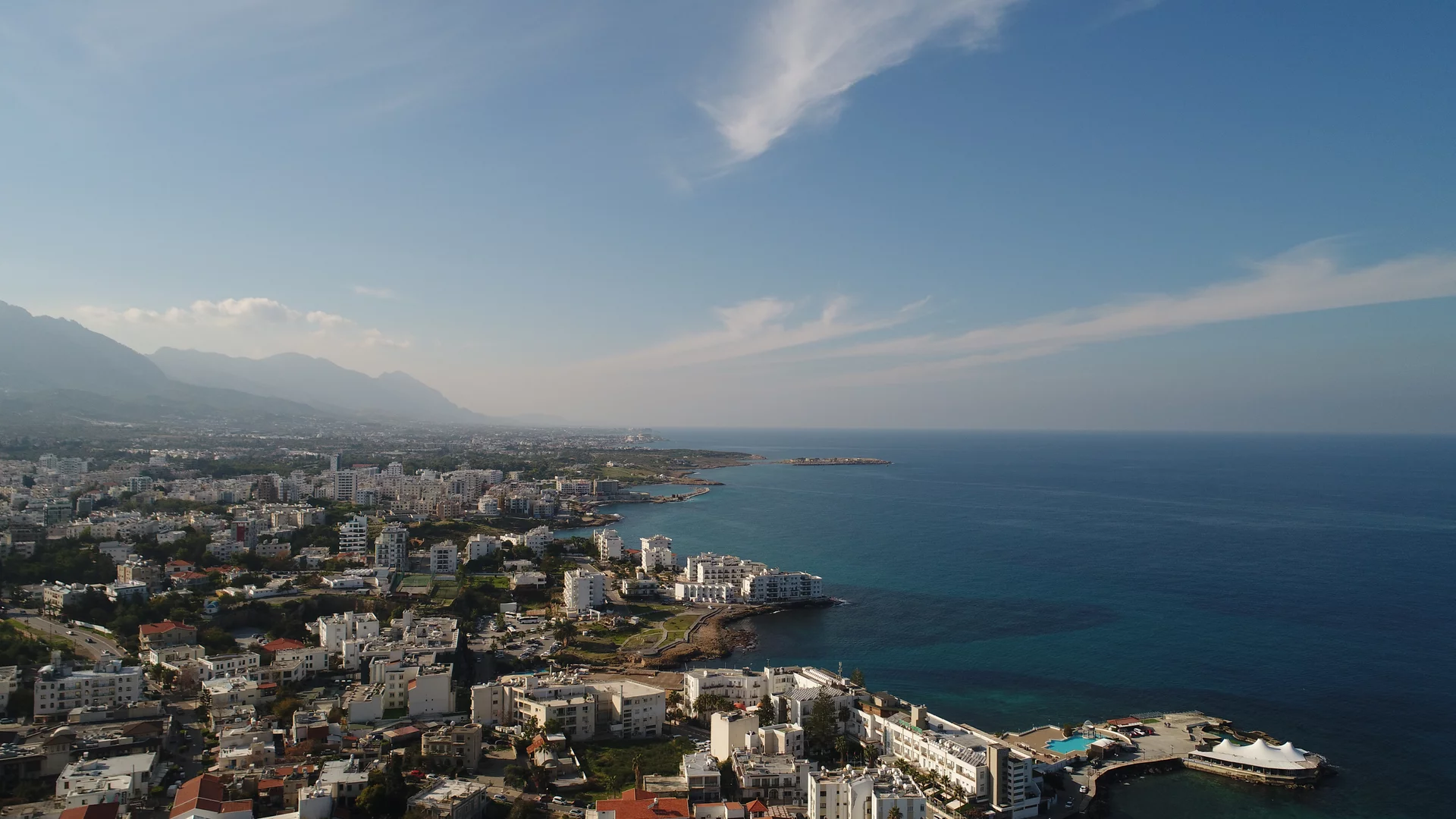 View of the city of Kyrenia, Turkish Cyprus