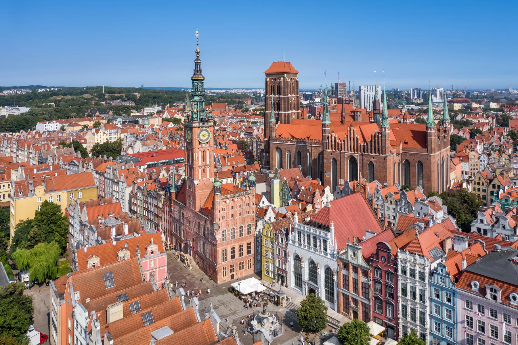 Aerial view of Gdansk, Poland