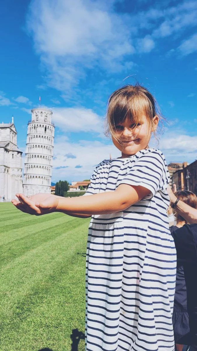 A little girl in Italy
