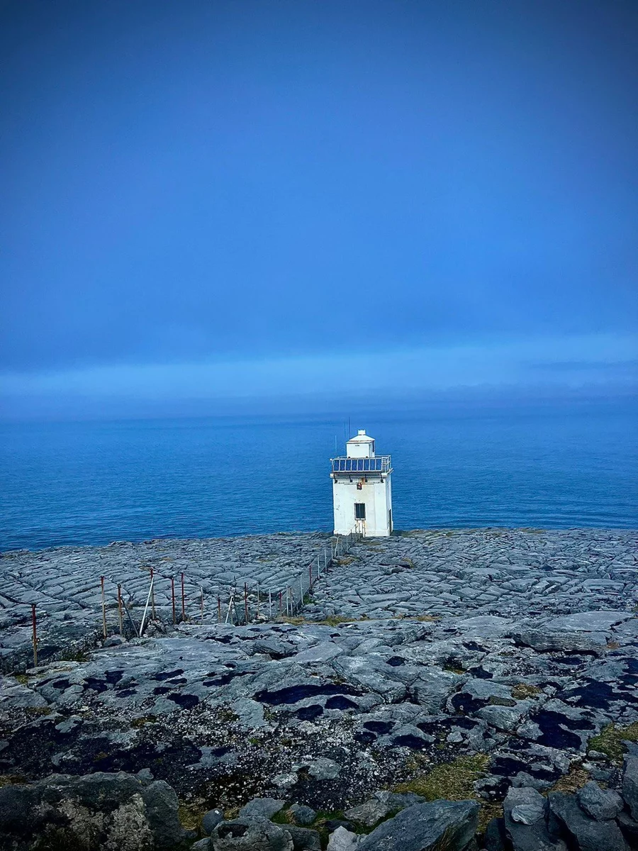 A lighthouse by the sea