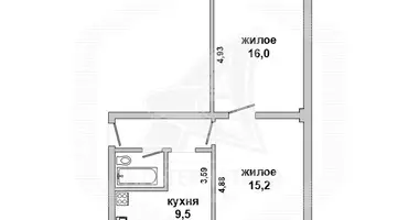 Apartamento 2 habitaciones en Brest, Bielorrusia