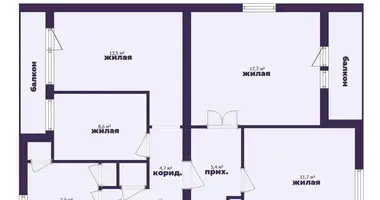 Apartamento 4 habitaciones en Zhodino, Bielorrusia