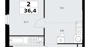 Apartamento 2 habitaciones en South-Western Administrative Okrug, Rusia