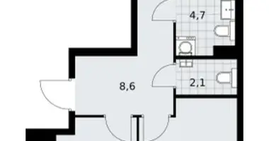 Appartement 2 chambres dans Troïtsk, Russie