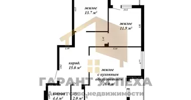 Wohnung 3 zimmer in Muchaviecki sielski Saviet, Belarus